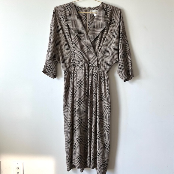 Vintage Balmain (Pierre Balmain) Midi Houndstooth/Stripe/Geometric Pattern - Picture 2 of 7